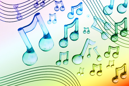 glass transparentmusic background for paper and web designの写真素材
