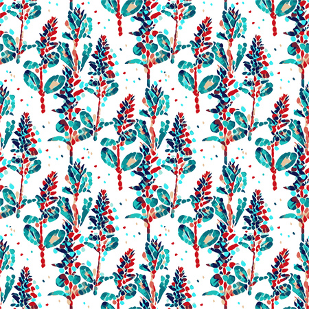 Seamless pattern floral and leavesの写真素材
