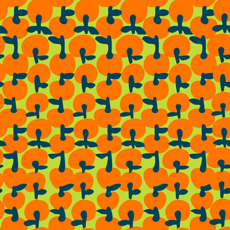 Small apple simple flat vector. Seamless pattern for print on fabric, papers, textileのイラスト素材