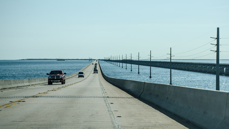Highway over sea between Miami and key westのeditorial素材