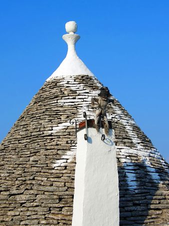Traditional house roof (Trullo) in Alberobello, Puglia, Italyの写真素材