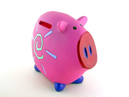 Piggy bank, isolated on white backgroundの写真素材