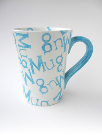 Design mug isolated on white backgroundの写真素材
