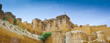Panoramic view of the ramparts of Jaisalmer Fort, Rajasthan, Indiaのeditorial素材