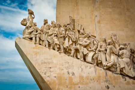 The Padrao dos Descobrimentos  Monument to the Discoveries  celebrates the Portuguese who took part in the Age of Discovery  It is located in the Belem district of Lisbon, Portugalのeditorial素材