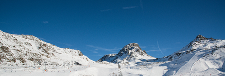 Panorama of the Austrian ski resort Ischglの写真素材