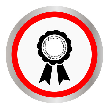 Award ribbon vector icon. Flat design styleのイラスト素材