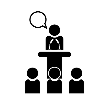 Conference icon. Vector illustration.&#xD;&#xA;のイラスト素材