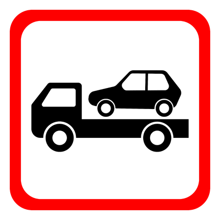 Car Towing Truck Vector Illustrationのイラスト素材
