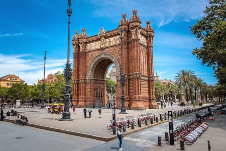 Arco del Triunfo Barcelona Triumph Arch, Spain - May 14, 2018.のeditorial素材