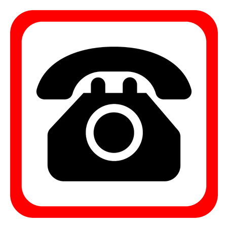 Icon telephone on a white background. Vector illustration.のイラスト素材