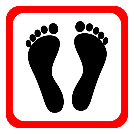 human footprints iconのイラスト素材