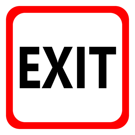 Icon EXIT on white background. Vector illustration.のイラスト素材