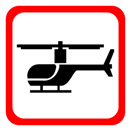 A helicopter icon on a white background. Vector illustration.のイラスト素材