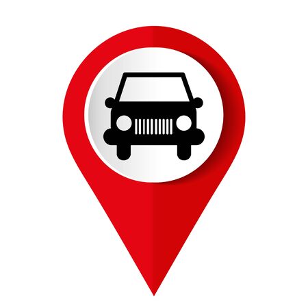Car icon on a white background. Vector illustration.のイラスト素材
