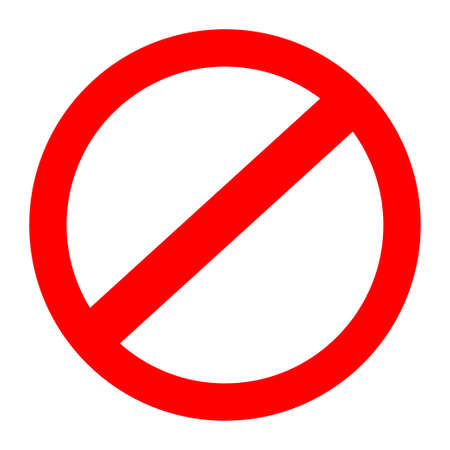 Vector sign of No Entry in basic colorsのイラスト素材