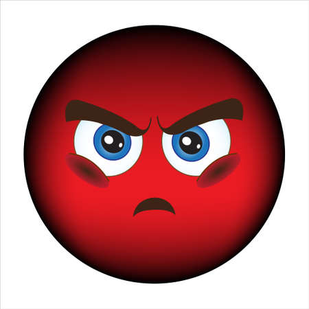 Annoyed emoticons. vector illustration.のイラスト素材