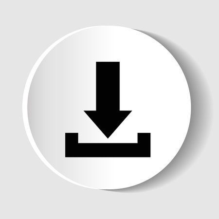 Download icon, vector illustration in for web design and mobile applicationsのイラスト素材