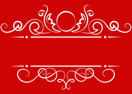 Vector frame and vignette for design template. Element in Victorian style. Ornate decor for invitations, greeting cards, certificate, thank you message.のイラスト素材
