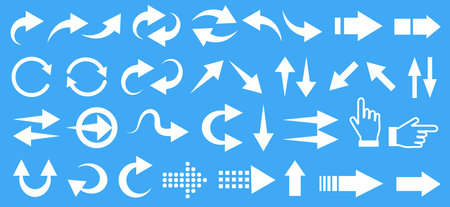 Arrow icon. Big set of vector arrowsのイラスト素材
