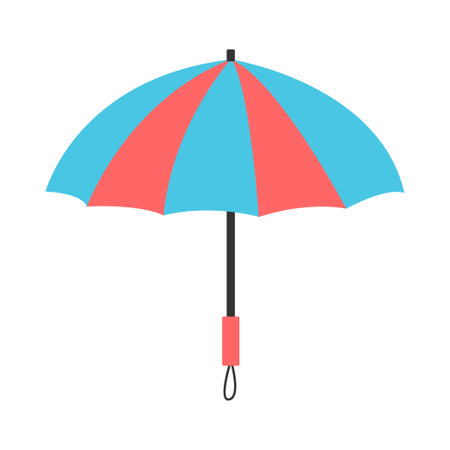 Colorful umbrella on white background. Vector illustrationのイラスト素材