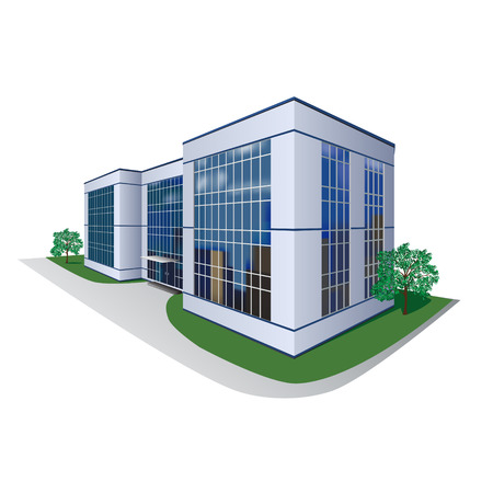 the prospect of building, shopping center, officeのイラスト素材