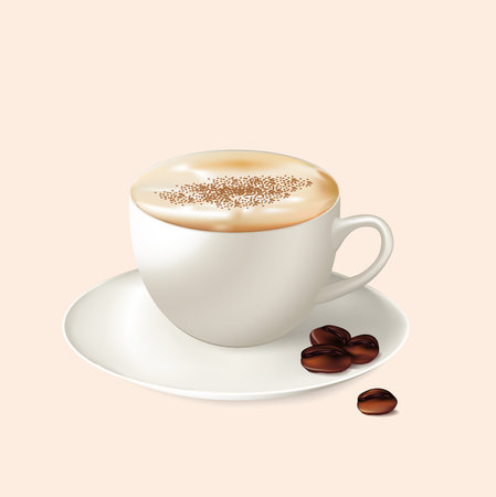 icon: cup of coffee with cream.のイラスト素材