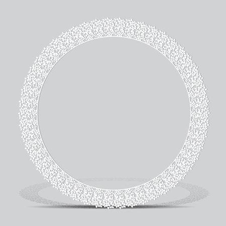 carved vintage frame made of paper for pictureのイラスト素材