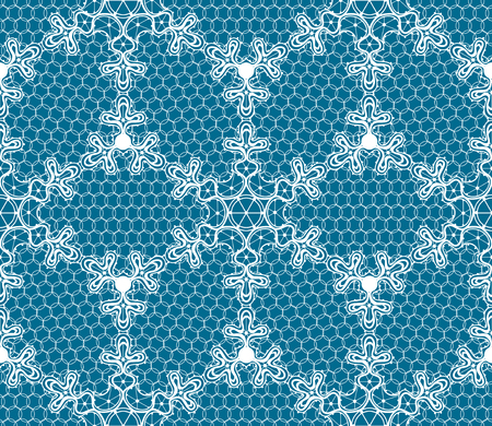 seamless pattern with white snowflakes on a blue backgroundのイラスト素材