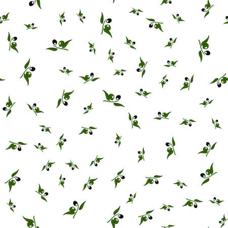 Seamless pattern with olive branchesのイラスト素材