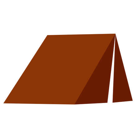 Vector tent in cartoon hand drawn flat styleのイラスト素材