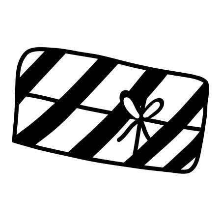 Hand drawn doodle gift box in vector formatのイラスト素材