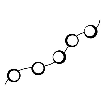 Hand drawn doodle of garland. Vector illustrationのイラスト素材