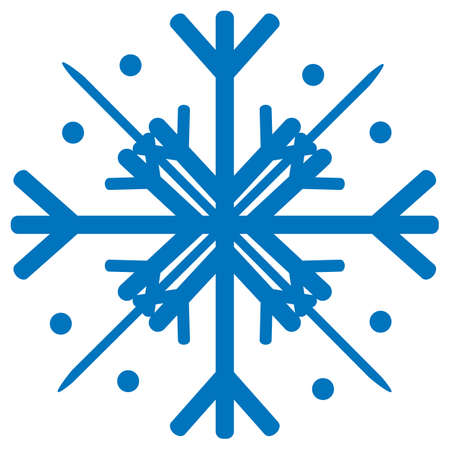 Frozen silhouette of crystal snowflake for winter design. Vector illustration with Christmas and New Year elementのイラスト素材