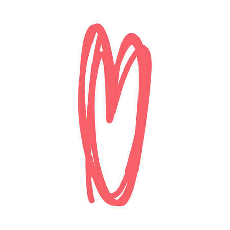 Hand drawn doodle hearts. Vector illustration of love symbolのイラスト素材