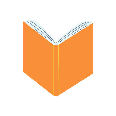 World book day concept, studying, learning. Open book in cartoon flat style. Vector illustration of hand drawn educational, encyclopedias, plannerのイラスト素材