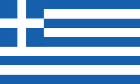 Greece Flag. Vector illustration of Greek national symbol, blue and white stripes and a cross.のイラスト素材