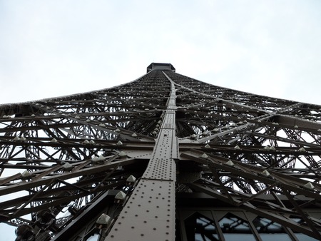Eiffel Tower metalwork, Paris, France, Europeの写真素材