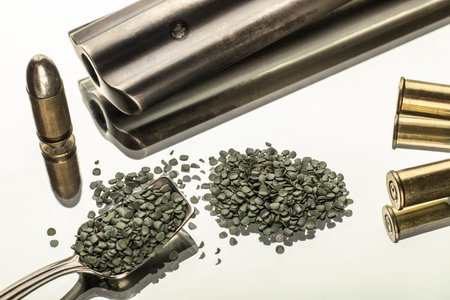 close-up detail firearm ammunition gunpowder absurd cartridge bullet caliber