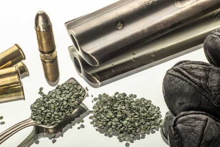 close-up detail firearm ammunition gunpowder absurd cartridge bullet caliber