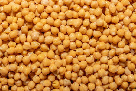 food preparation boiled peeled chickpea grains in group top viewの写真素材