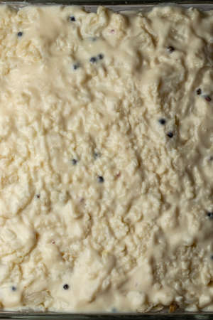 step by step oven cauliflower with bechamel sauce, cheese, oyster mushrooms, preparation and cooking stagesの写真素材