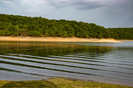 outdoor woodland dam lakeside vacation angling sky lake mountain tree landscape view sunlight