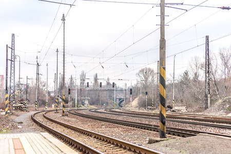 Slovak railroad station entryの写真素材