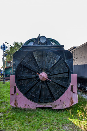 Historic Austrian snow blower in Wien museumのeditorial素材