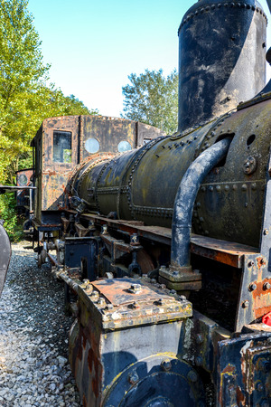 Historic Austrian steam engine in Wien museumのeditorial素材