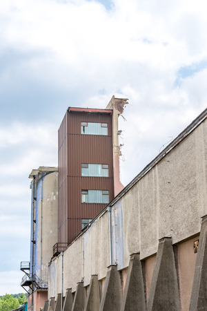 Old comunism factory during demolitionの写真素材