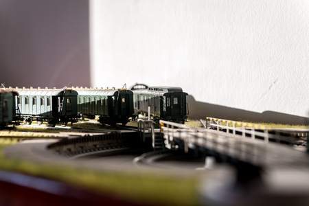 Model railroad passenger cars CSDの写真素材