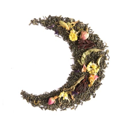 Moon from the green tea.の写真素材