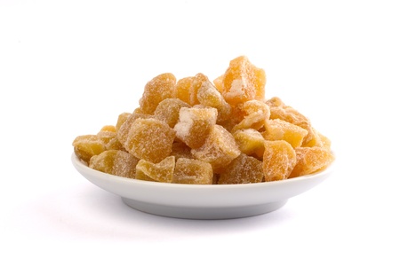 Candied ginger piecesの写真素材